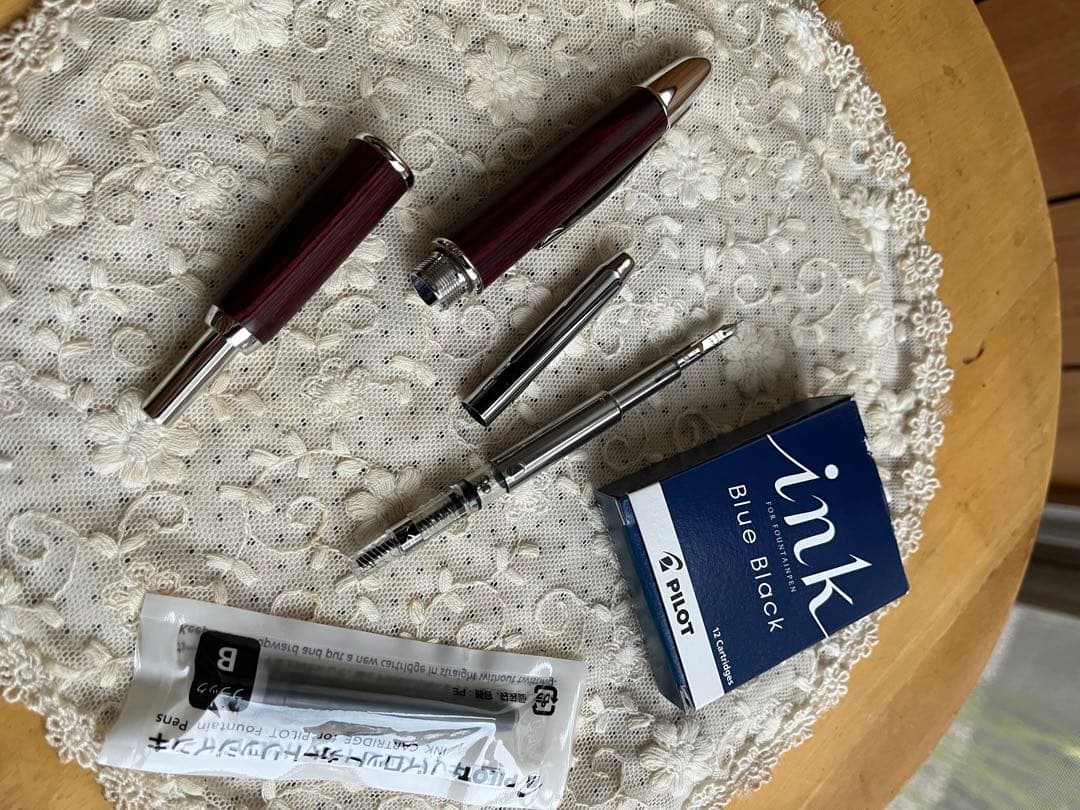 pilot キャップレス k18木製 万年筆　M