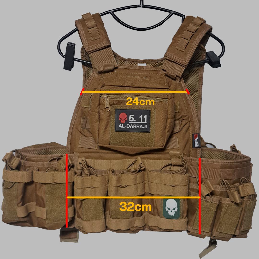 CNKFFブランド プレートキャリア ポーチ&ワッペン付き コヨーテブラウン