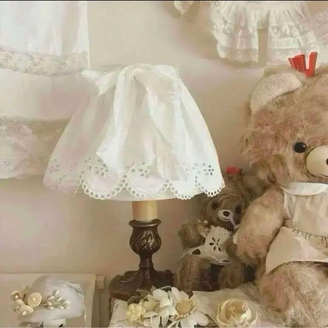 最終価格② ランプシェード　フリルカバー　フランスアンティーク　レースリメイク