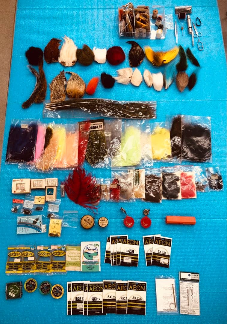 Fly fishing マテリアル 素材 タイイング　針　羽