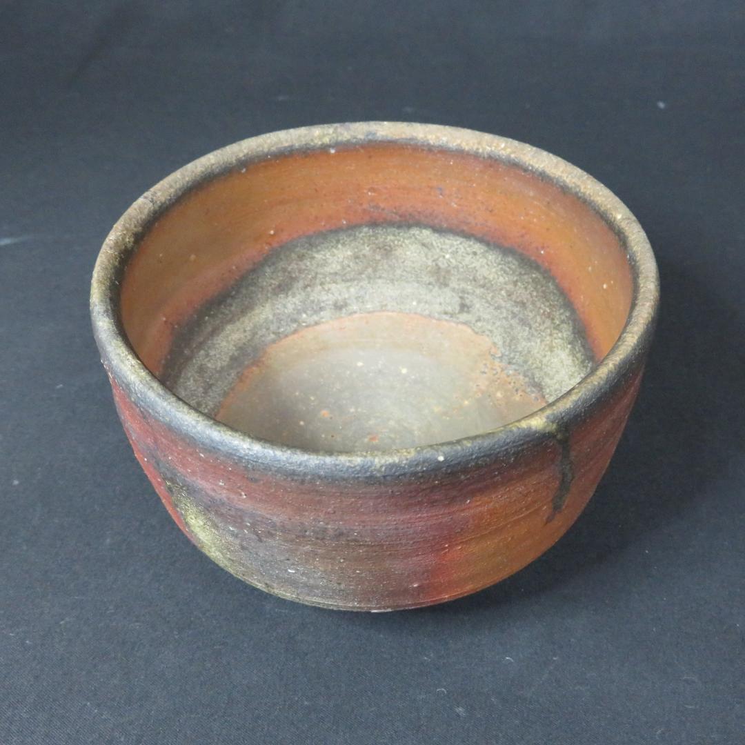 茶碗 備前 山本出 共箱 木箱 抹茶茶碗 茶道具 茶器 茶の湯