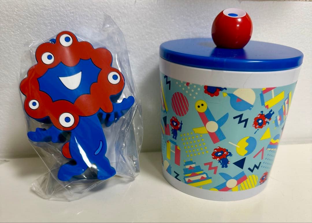 EXPO 2025 関西万博　ミャクミャク　クッキーポット青とシリコンポーチ