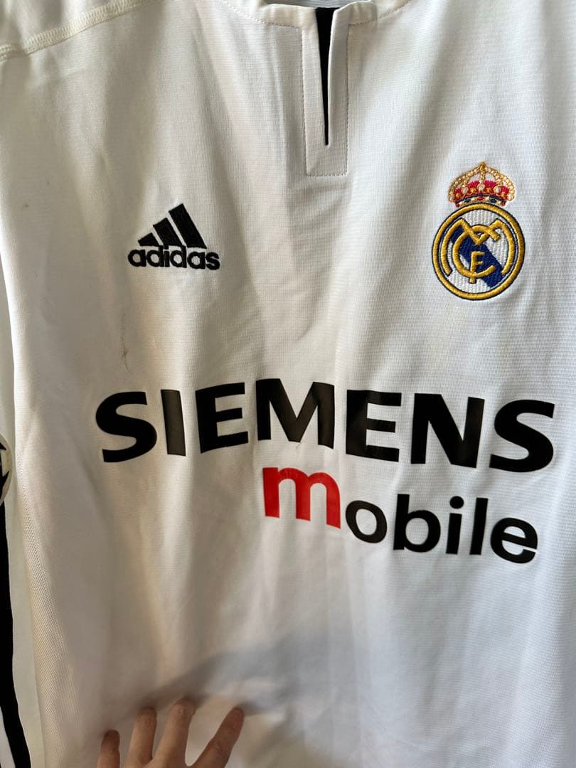 レアルマドリード 2004-2005 CLパッチ付長袖 ホーム ユニフォーム