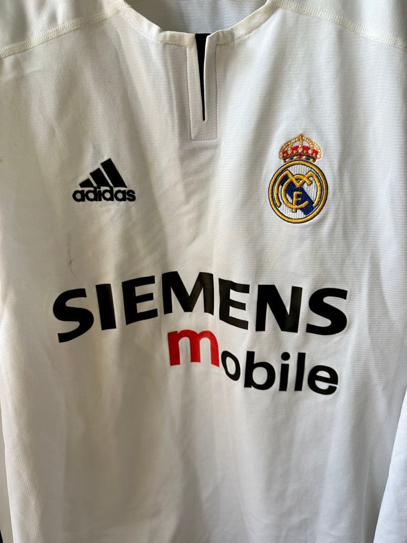 レアルマドリード 2004-2005 CLパッチ付長袖 ホーム ユニフォーム