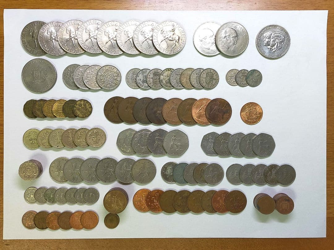 古銭　外貨　まとめ　イギリス　いろいろ