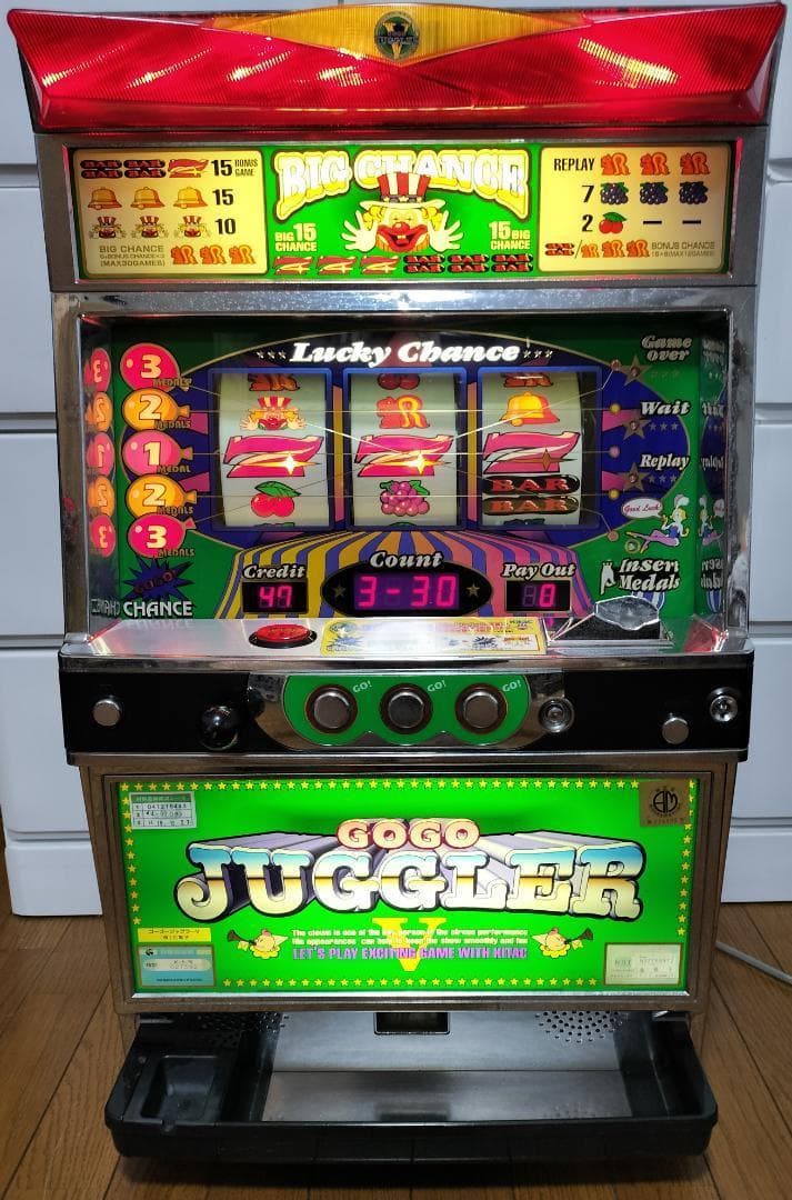 【パチスロ実機】北電子★ゴーゴージャグラーV【不要機付】４号機・レア