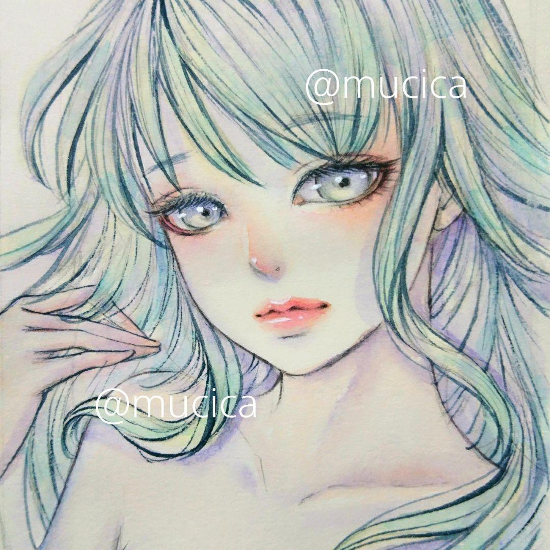 ポストカードプリント   《 .X. 》オリジナル  女の子 美人画