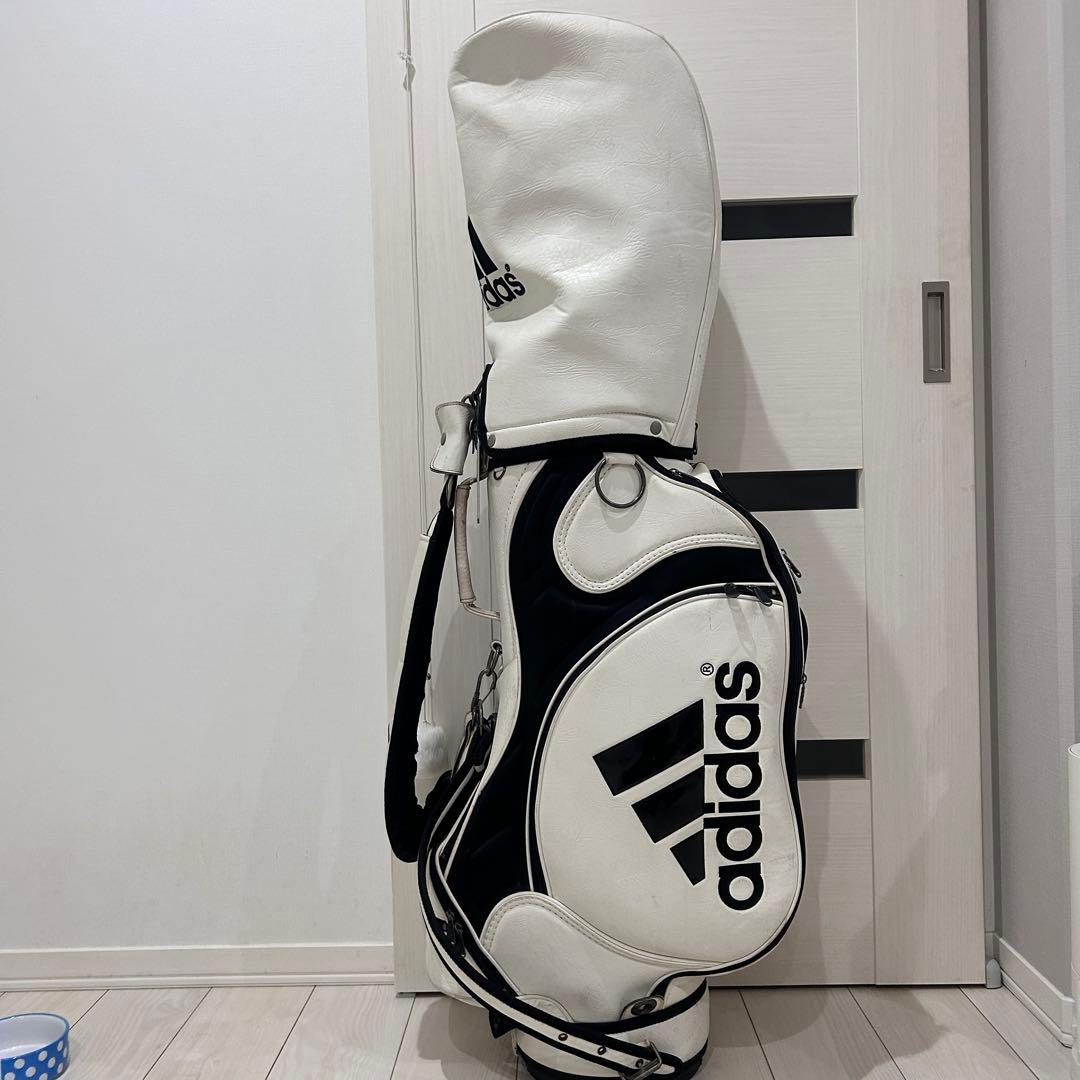 adidas キャディバッグ 白黒