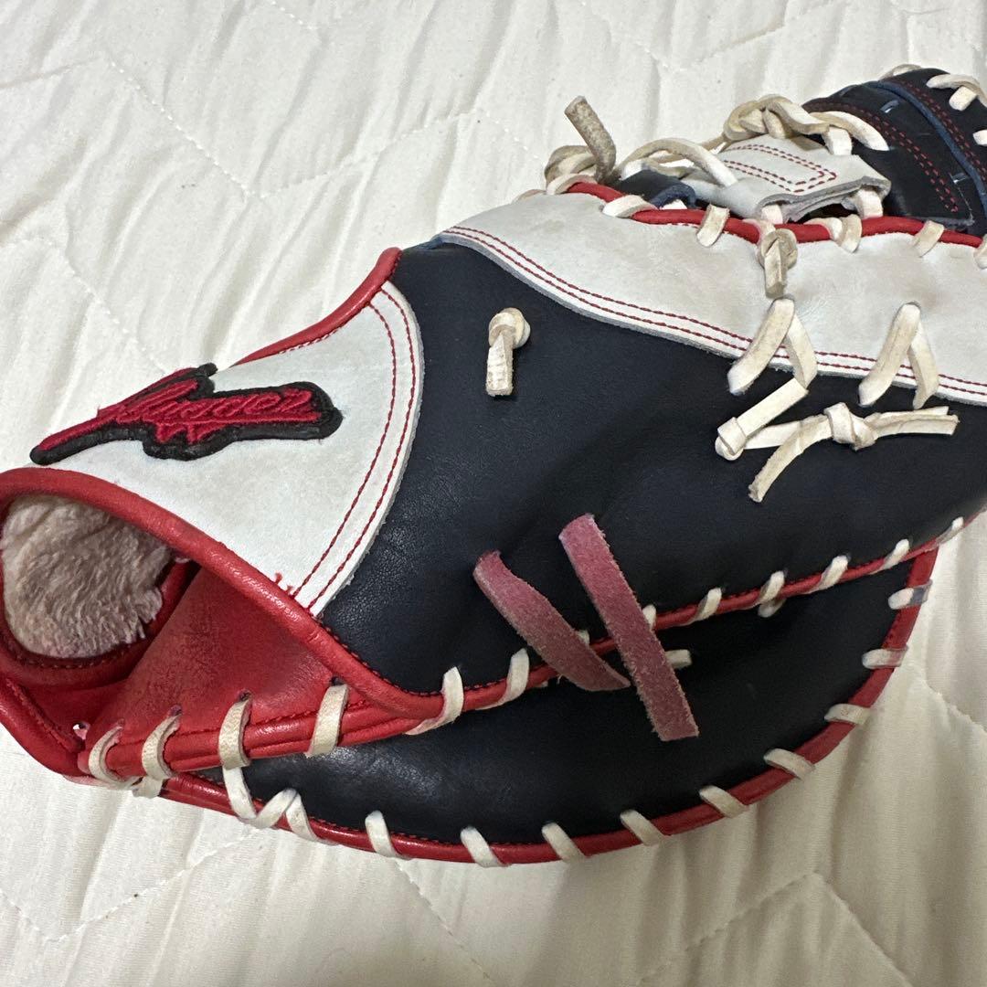 スラッガー　野球用グローブ ファーストミット　ネイビー/ホワイト/レッド