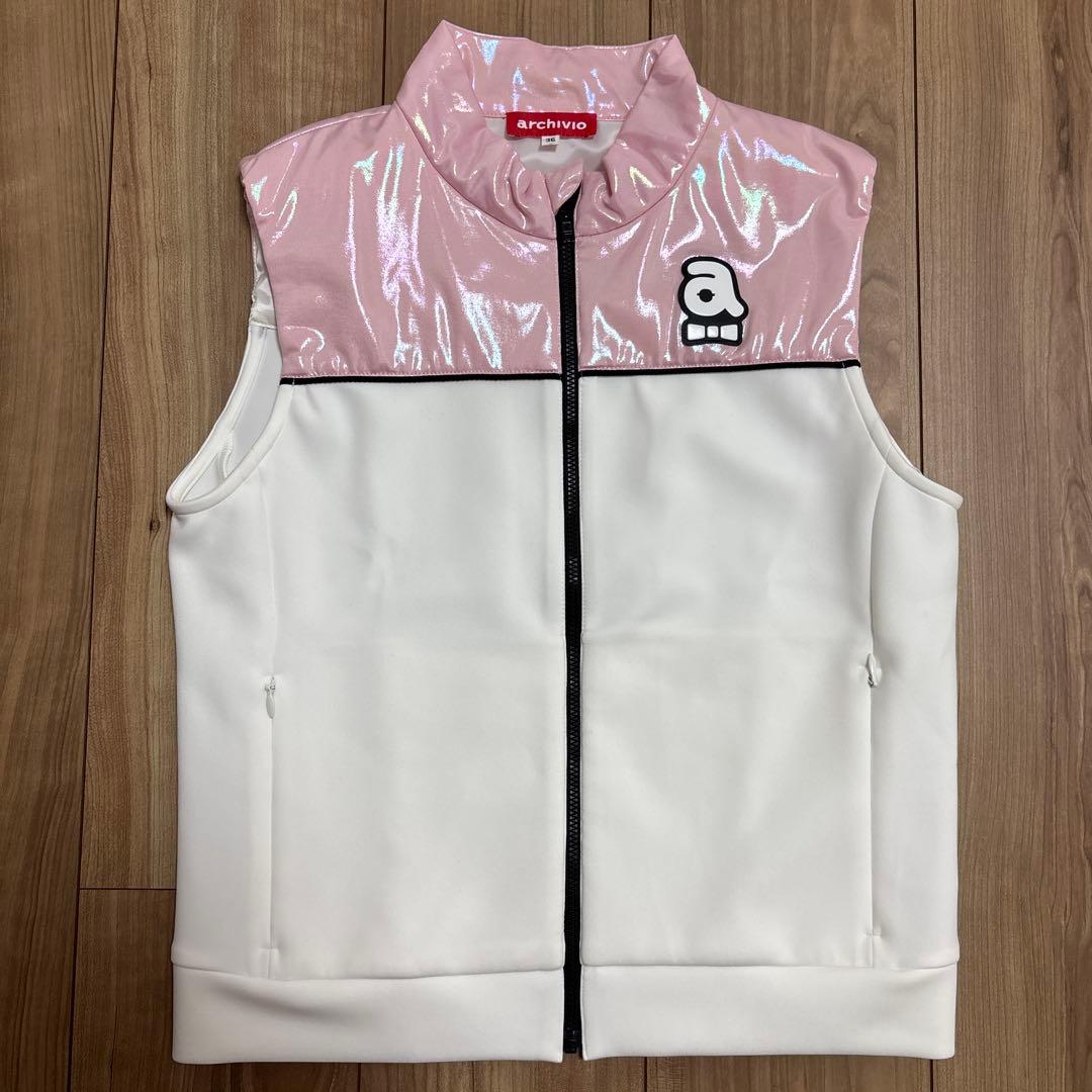 archivio ノースリーブベスト ホワイト/ピンク 36サイズ 新品