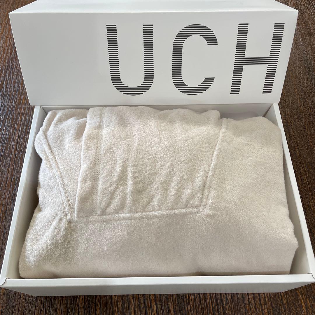 今話題！UCHINO フリース サウナポンチョ ベージュ　未使用　新品