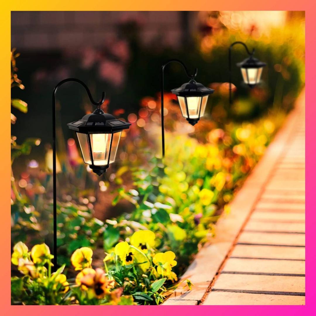 防水 ソーラー屋外 ガーデニングライト 吊り下げランタン2個組