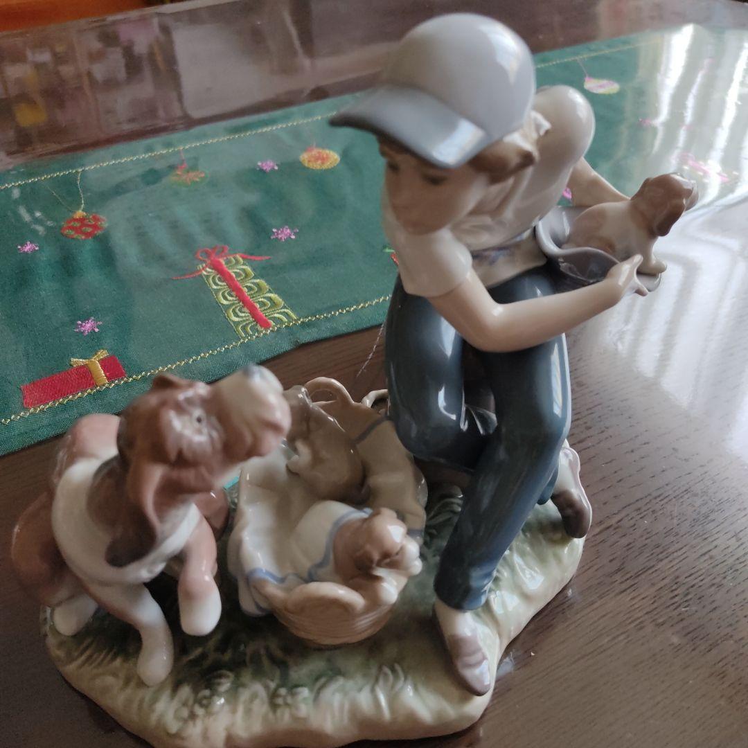 LLADRO　犬と少年