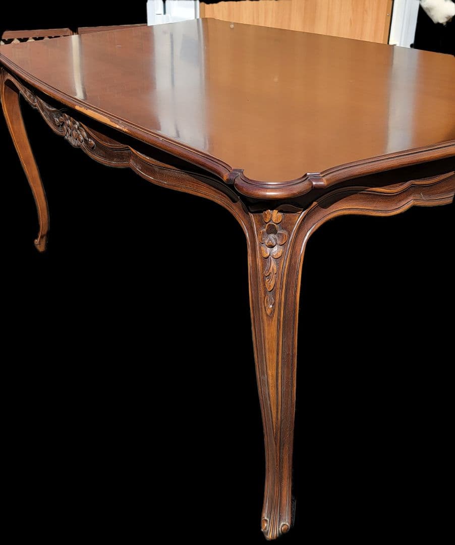 ドマーニセンターテーブル机 猫脚 彫刻 karimoku domani