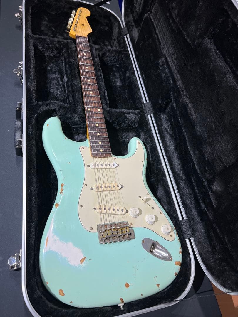 ギター nash guitars S63 Ash aging surf green