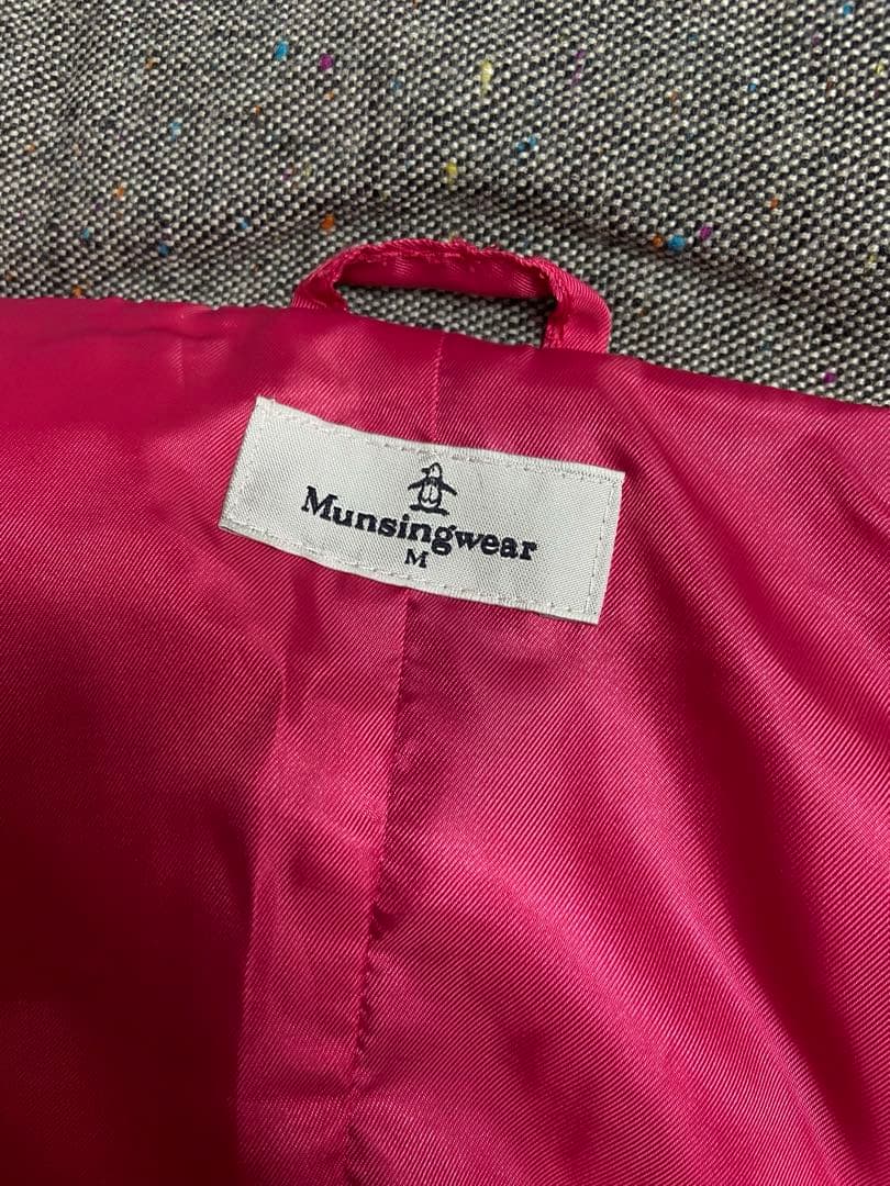 Munsing wear ミックスツイード　ダウンベスト　サイズM 美品☆