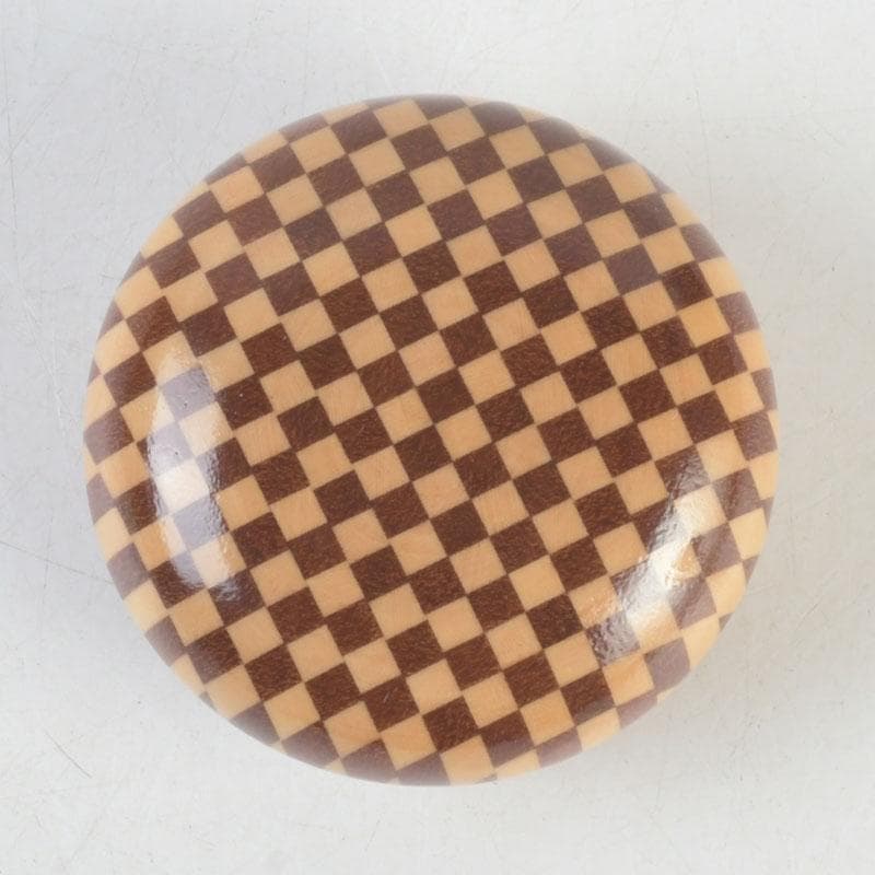 茶道具　鷹の巣　箱根寄木細工　香合　箱付　V　9679