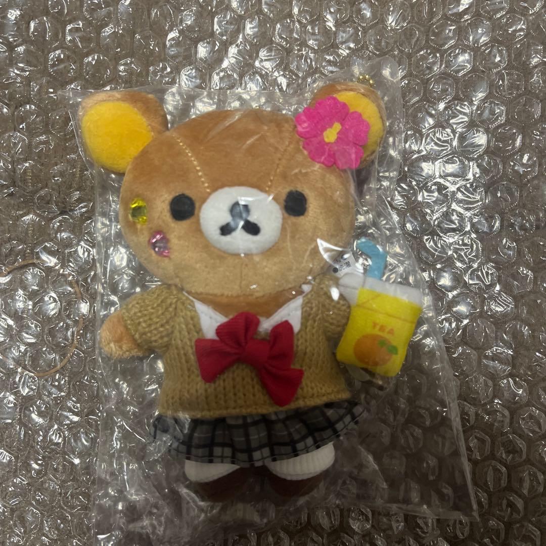 お顔厳選リラックマストア限定＊ぶらさげぬいぐるみ 17周年制服 ギャル 女子高生