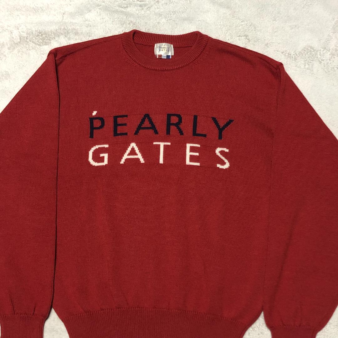 【匿名配送】パーリーゲイツ ゴルフウェア ビッグロゴニットセーター Mサイズ