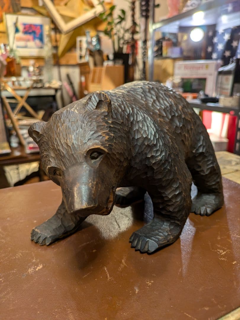 wooden carved bear 木彫りの熊 北海道 ウッドベアー