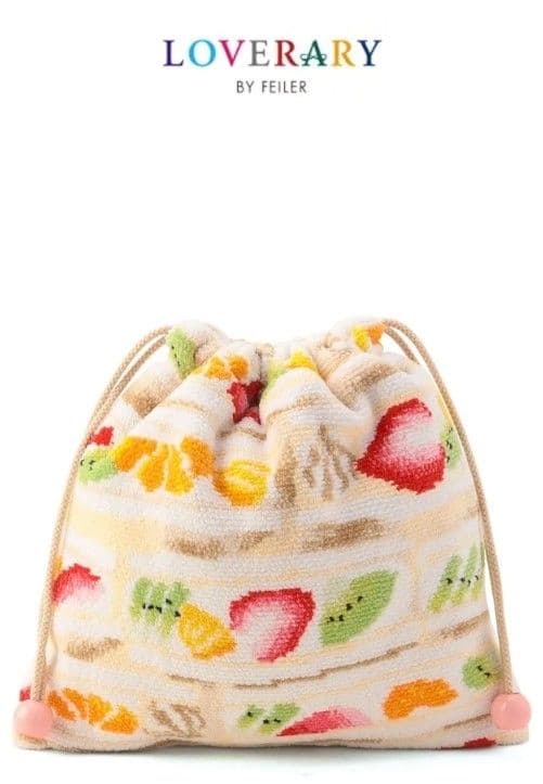 FEILER フルーツサンド柄 タオルハンカチ 巾着　セット
