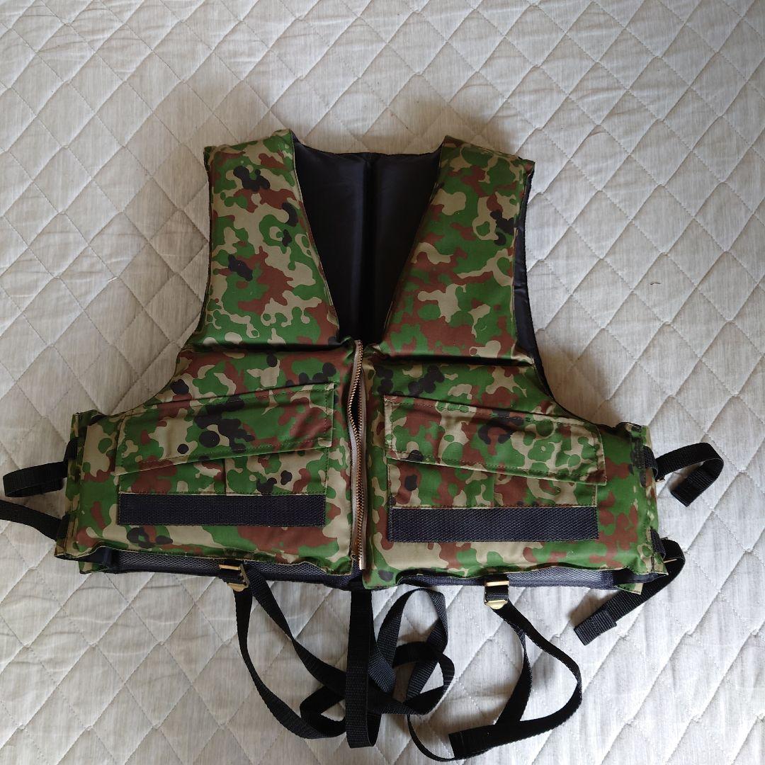 EVISU迷彩ライフジャケット 調整可能 2ポケット