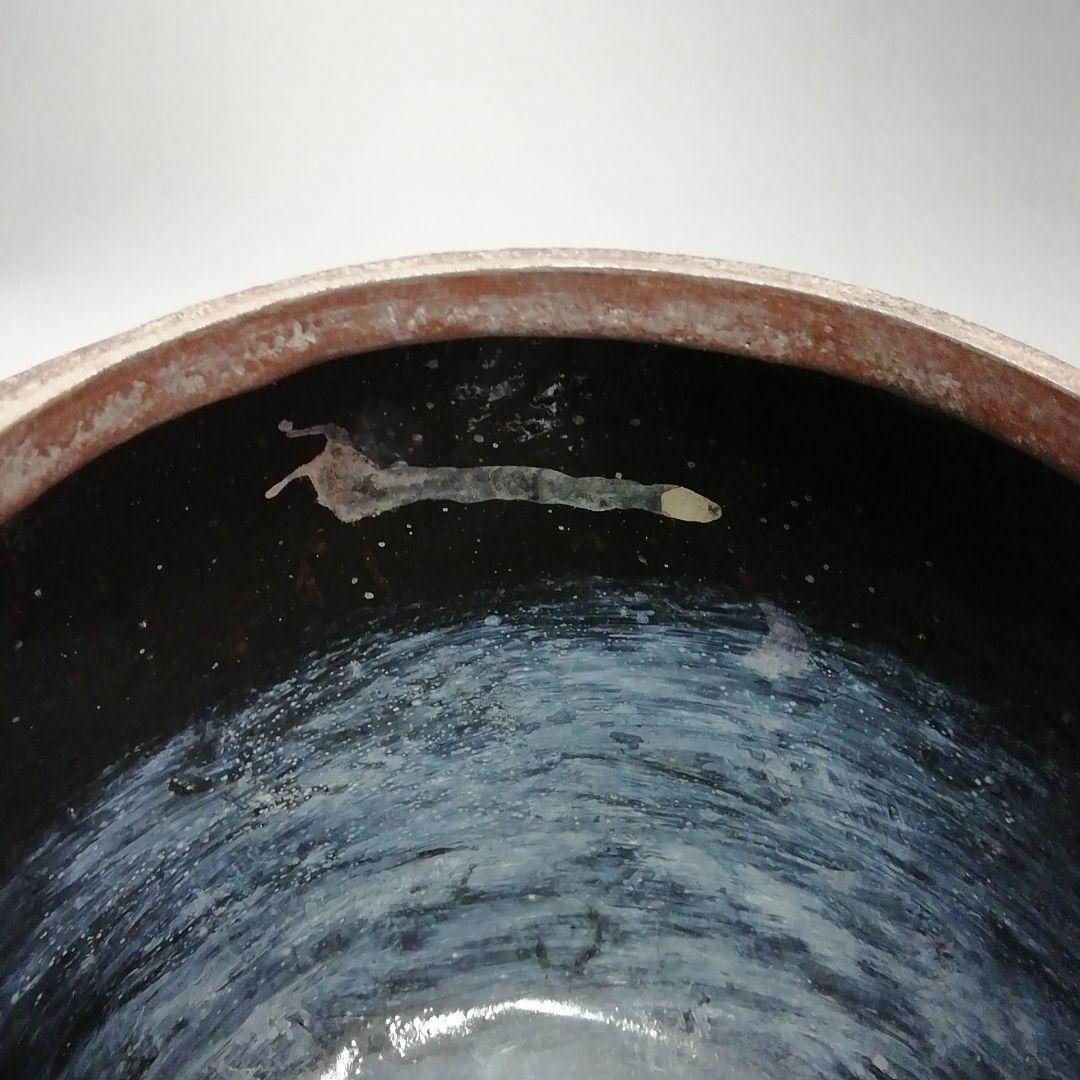 Ｓ２８８　茶釜　『霰遠山紋』『尻張筒釜』『釜師　佐藤浄清造』　共箱　茶道具