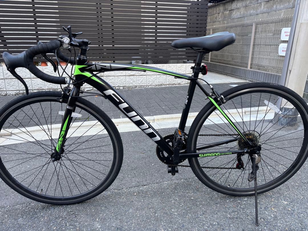 FUNN ロードバイク 黒/緑　700c 使用頻度少ない