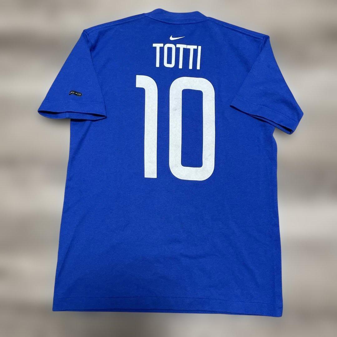 激レア NIKE サッカーイタリア代表 10 TOTTI ユニフォーム Tシャツ