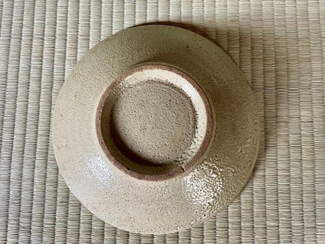 浜田庄司　白釉鉄絵皿