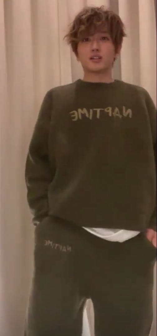 ナップタイム　naptime. Nissy ニット　プルオーバー　カーキ