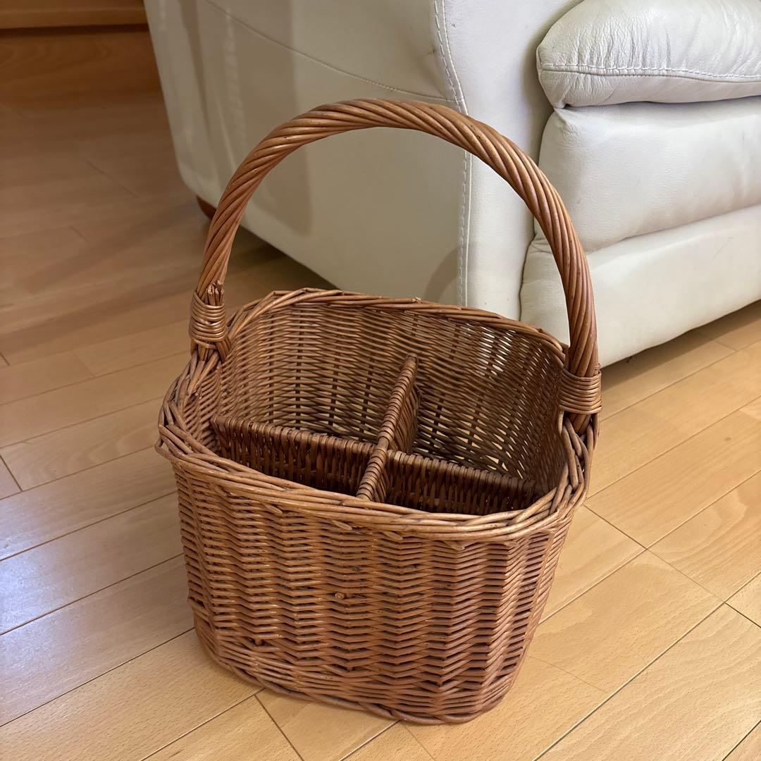 フランス　アンティーク　ヴィンテージ　パニエ　かご　ワインラック