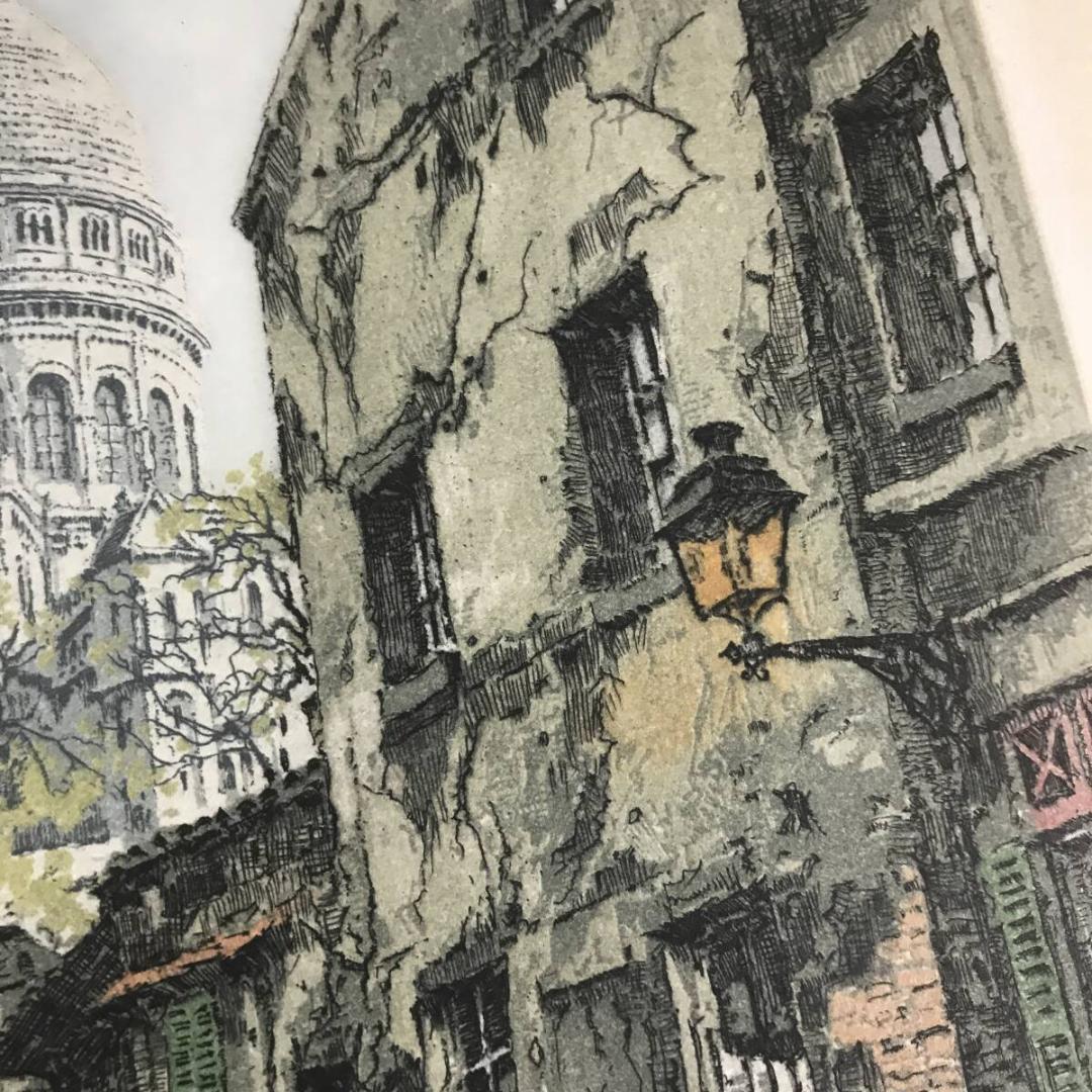 【真作】ハンス・フィグラ Hans Figura 銅版画 パリ サクレ・クール