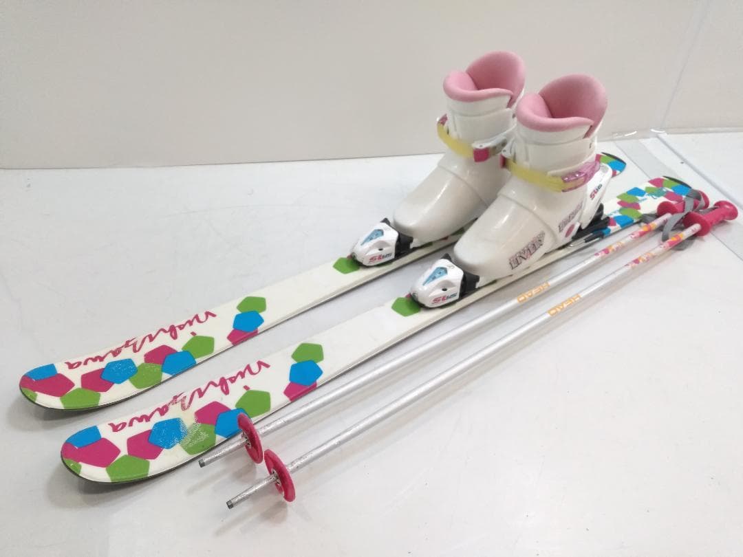 女の子 ジュニアスキー4点セット ニシザワ 110cm ブーツ 24.5cm ◇