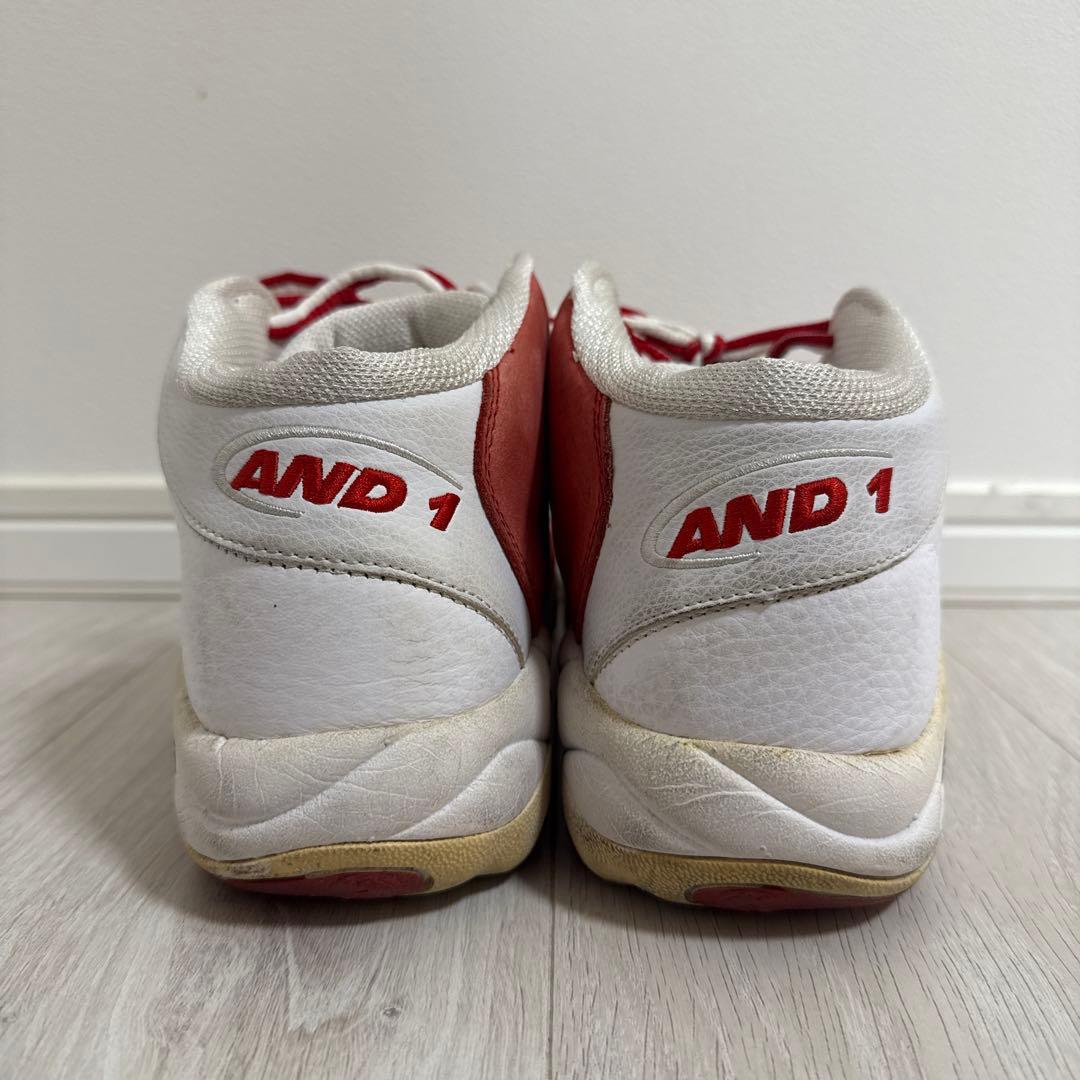 AND1 タイチミッド 赤白 バッシュ 26.5cm