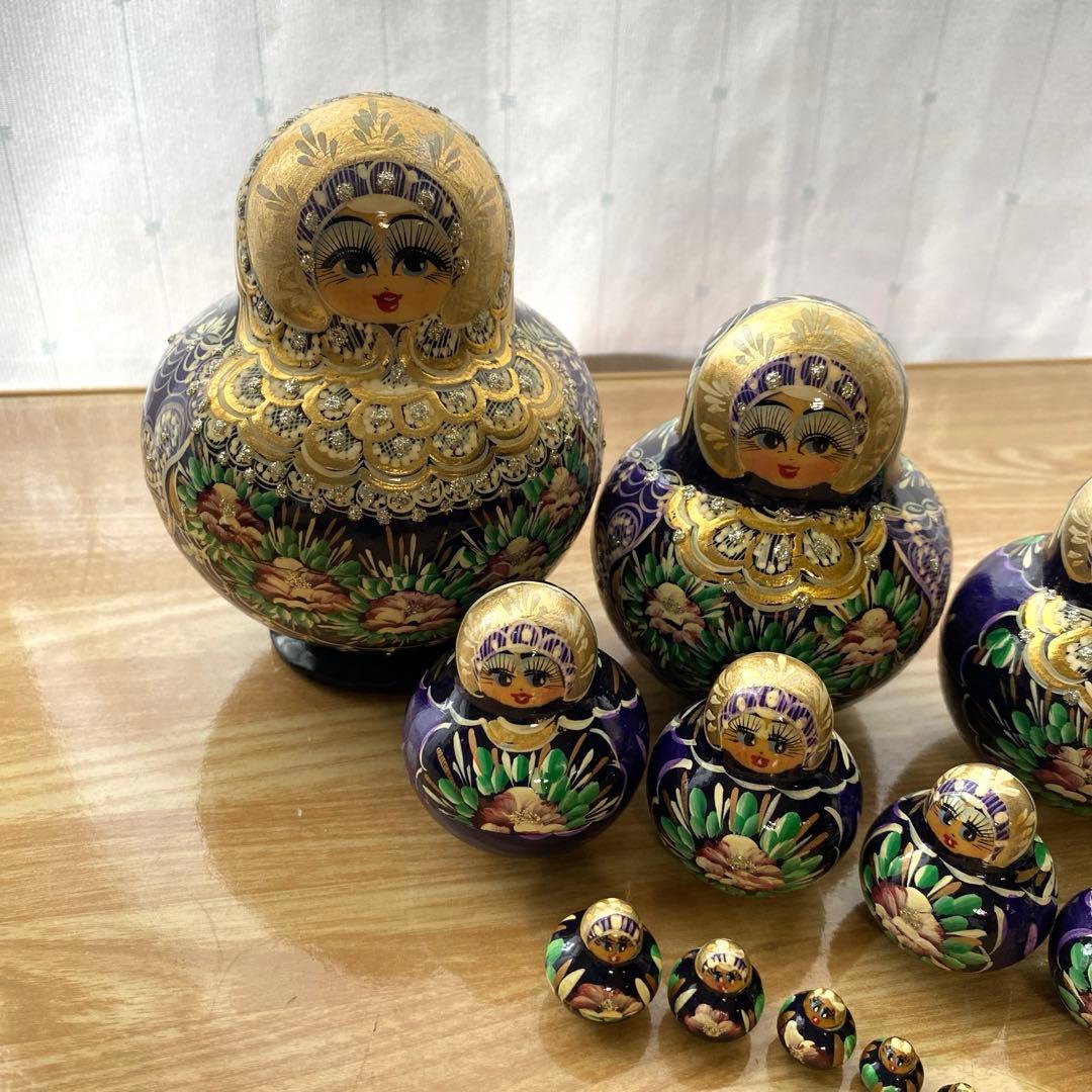 　木製　マトリョーシカ 15個セット　美品