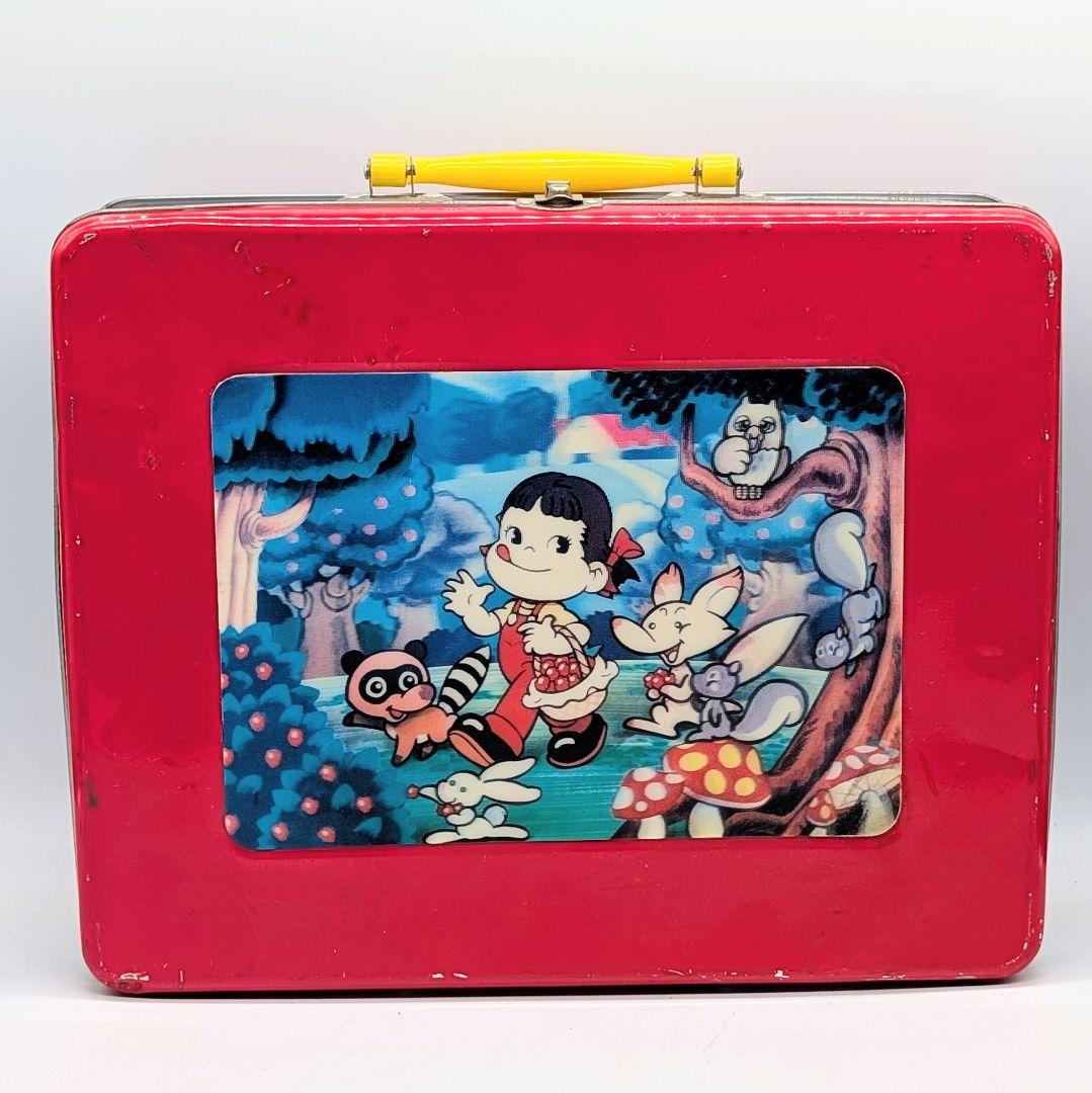 不二家 ペコちゃん人形　ペコちゃんの自動販売機　ブリキ缶ケース　5点セット