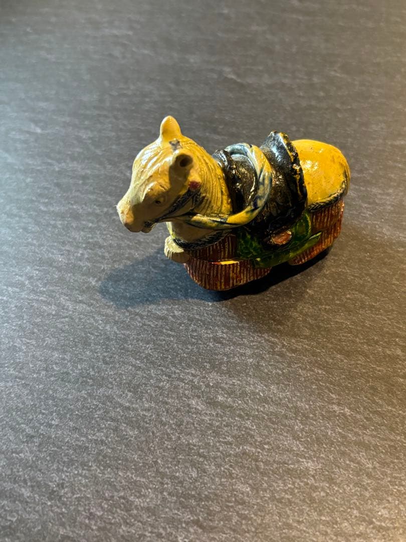 後楽園焼　香合　馬　三代目波石作