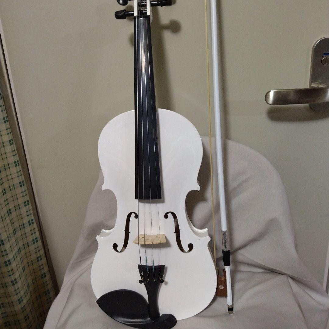 ♥特別価格♥新品未使用品の純白バイオリン4/4♥初心者用♥弓ケース松脂付