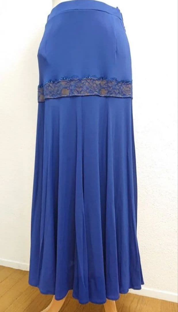 SALE☆チャコット　社交ダンス　スカート M ブルー レース　定価51700円