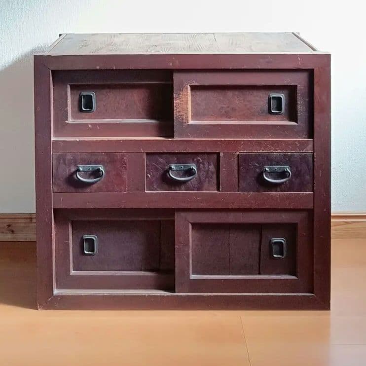 箪笥　渋い水屋 古家具 収納棚 水屋箪笥風