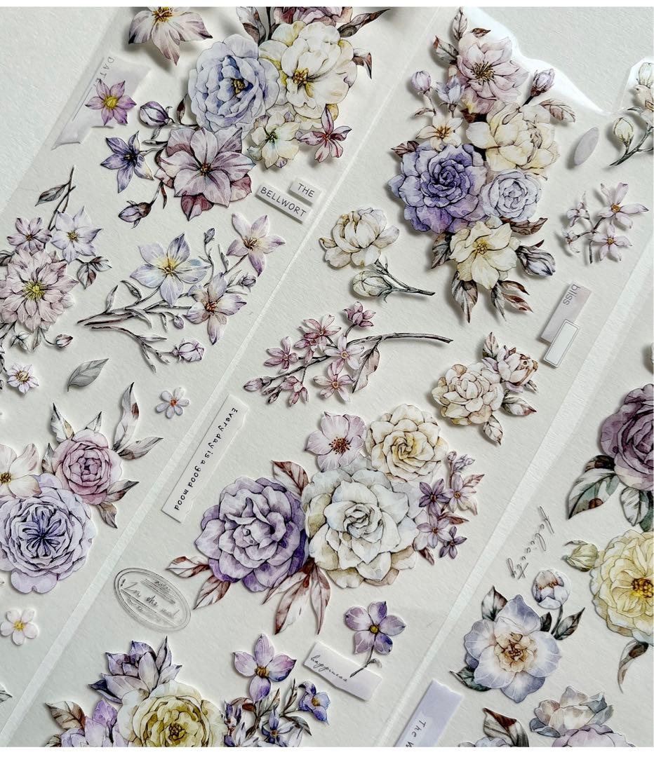 自元素文创《集花庭》海外マスキングテープ　マステ 【1730】