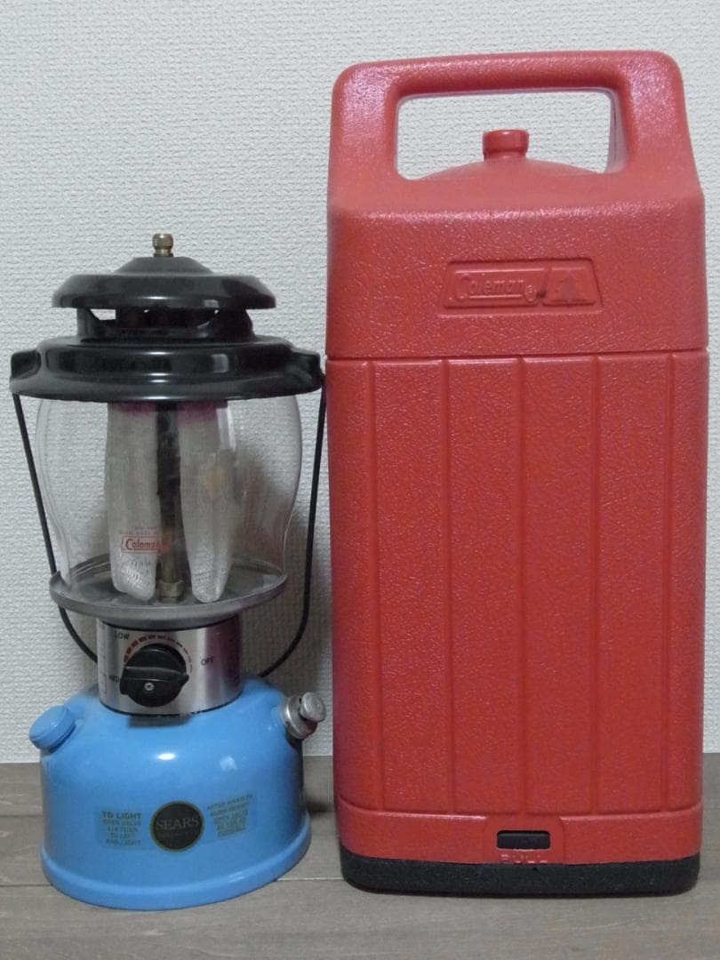 Coleman model295 ガソリンランタン 塗替え品 ケース付