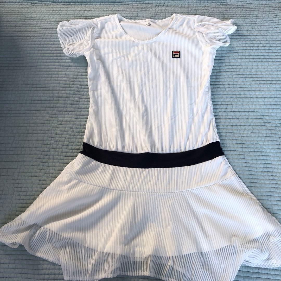 FILA 新品　白　ワンピ