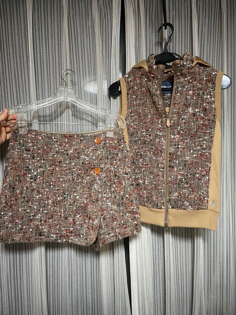 ポールスチュアートゴルフ　ツイード風スカートセットアップ