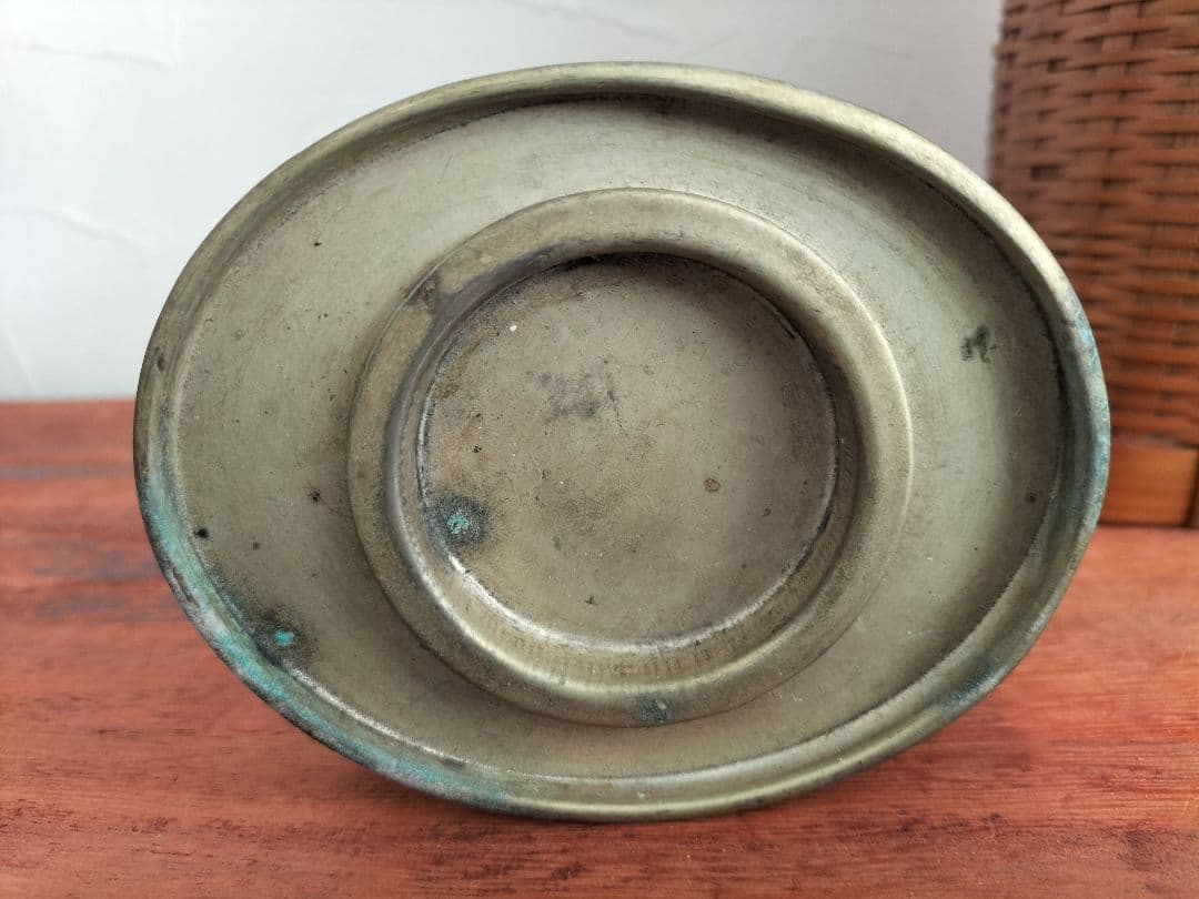 アンティーク イギリス オバル型 シルバープレート coffee コーヒー缶