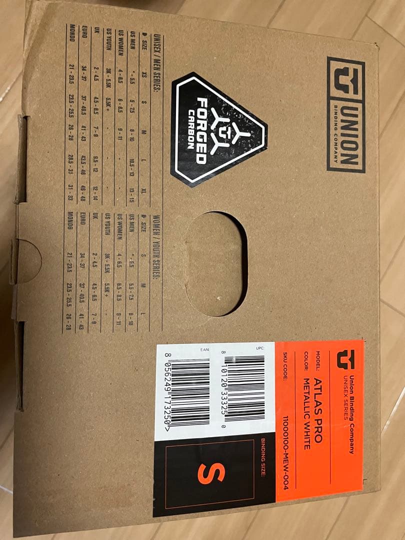 UNIONビンディングアトラスプロ25.26モデルSサイズ