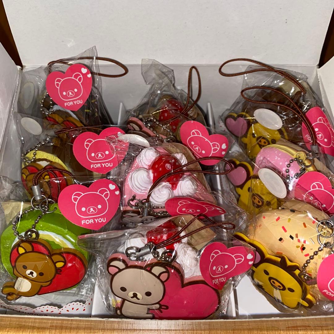 リラックマ＆コリ＆キイ【全９種コンプ　箱付】スイーツマスコット詰合せ　スクイーズ