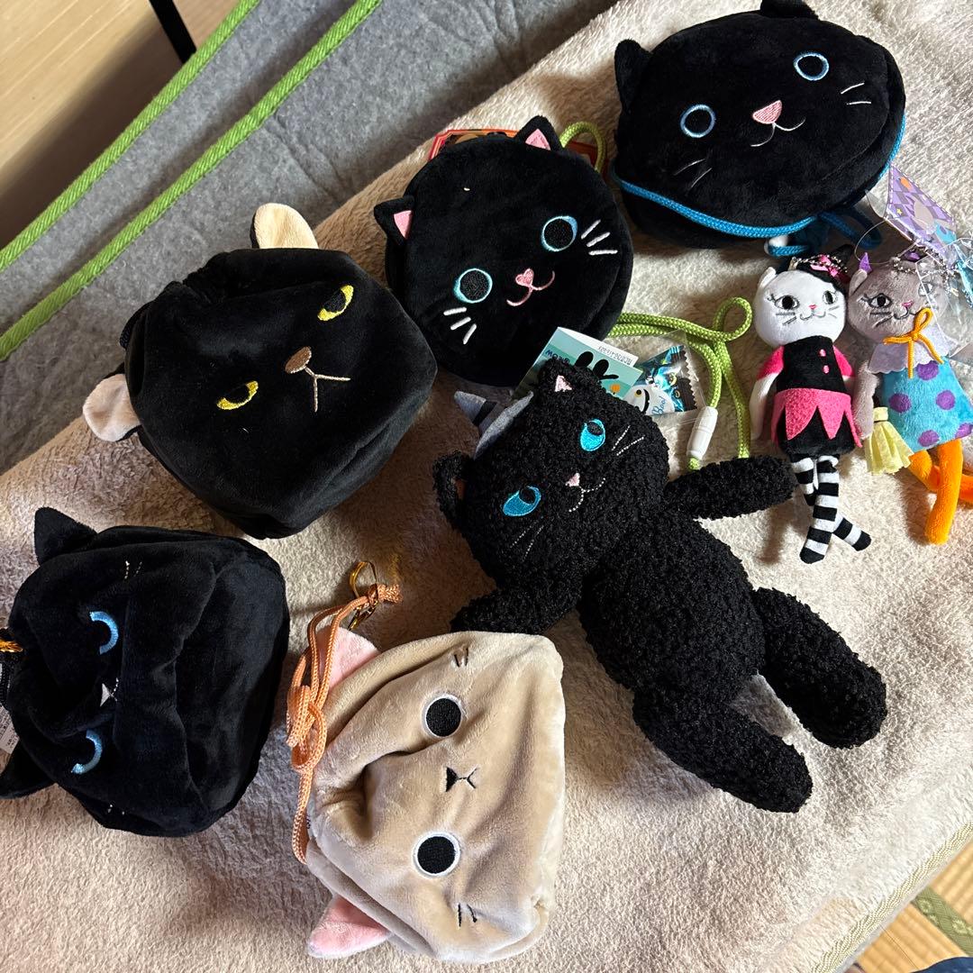 カルディ　くたくたねこ　巾着　ポーチ　ポシェット　8点