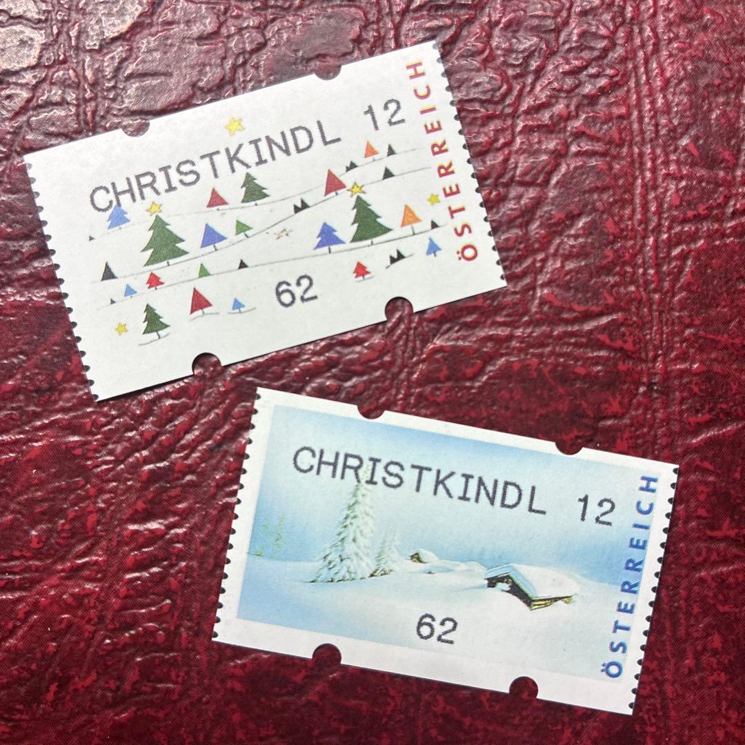 77210セール現品限　外国切手　オーストリア発行xマス2種揃